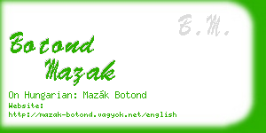 botond mazak business card